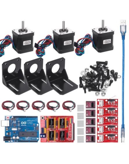 3d Printer CNC Kit, UNO R3, RAMPS 1.4, Mechanical Switch Endstop, DRV8825 Motor Driver, Nema 17 motor