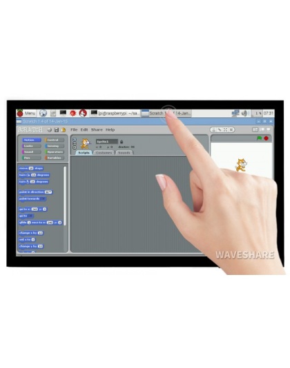 10.1inch Capacitive Touch Screen LCD (E), 1024×600, Fully Laminated