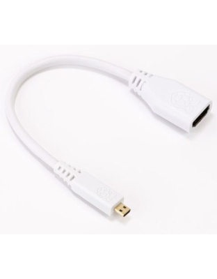 23.5cm micro HDMI to standard HDMI adapter White