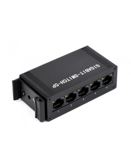 Industrial 5P Gigabit Ethernet Switch, Full-Duplex 10/100/1000M, DIN Rail Mount