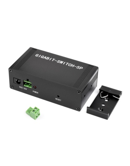 Industrial 5P Gigabit Ethernet Switch, Full-Duplex 10/100/1000M, DIN Rail Mount