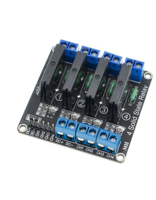 Low Level 5V 4 Channel Solid State Relay Module SSR G3MB-202P 240V 2A Output with Resistive Fuse