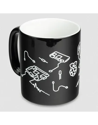 Raspberry Pi Black Design Ceramic Mug