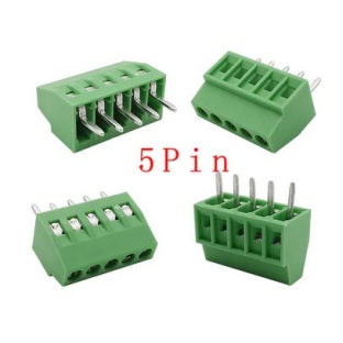 2.54mm Pitch PCB Screw Terminal Block Connector 5P Terminals 150V 6A for 26-18AWG Cable