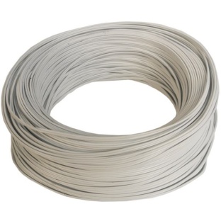Speaker wire 0.5mm white per meter