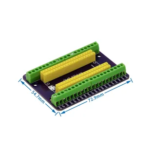 Raspberry Pi Pico GPIO Expansion Board female headers and screw terminals