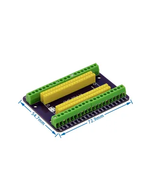 Raspberry Pi Pico GPIO Expansion Board female headers and screw terminals