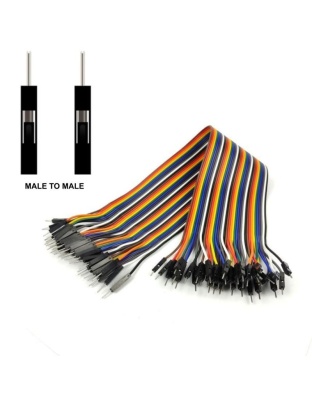 Jumper Cables Male to Male ribbon of 40 x 300mm