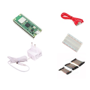 Raspberry Pi Pico W (pre-soldered headers) Maker kit 4 with breadboard parts