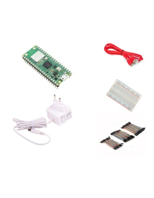 Raspberry Pi Pico W (pre-soldered headers) Maker kit 4 with breadboard parts