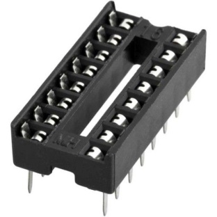 16 Pins 2.54mm DIP Straight Plug Double Row IC Socket