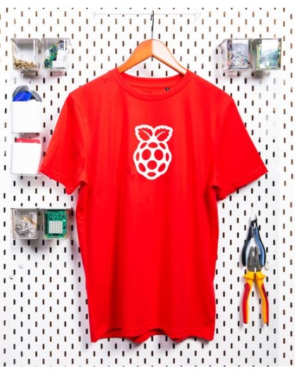 Men's Raspberry Pi T shirt Red Medium