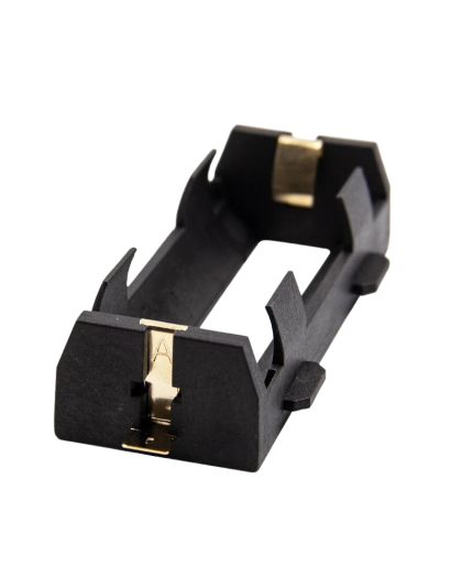 Black Battery Case With Bronze Pins for 26650 3.7V