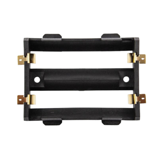 Black Battery Case With Bronze Pins for 2 x 26650 3.7V 