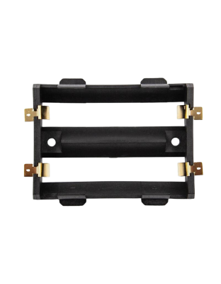 Black Battery Case With Bronze Pins for 2 x 26650 3.7V 