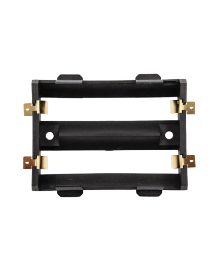 Black Battery Case With Bronze Pins for 2 x 26650 3.7V 