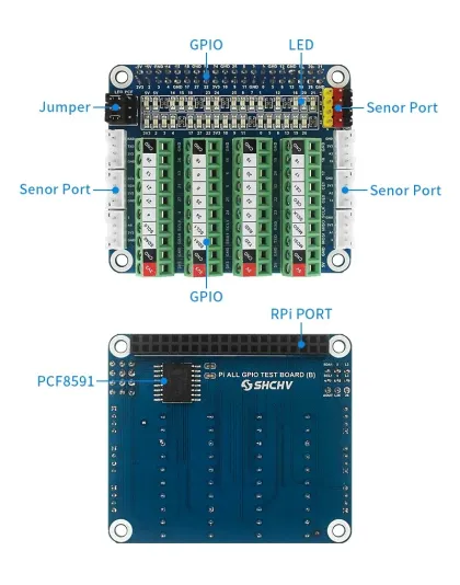 Raspberry Pi GPIO Expansion Board with PCF8591 ADC