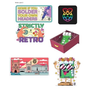 Raspberry Pi sticker pack 3 - 6 designs