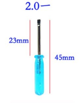 Tiny flathead screwdriver blue 2.0 slotted