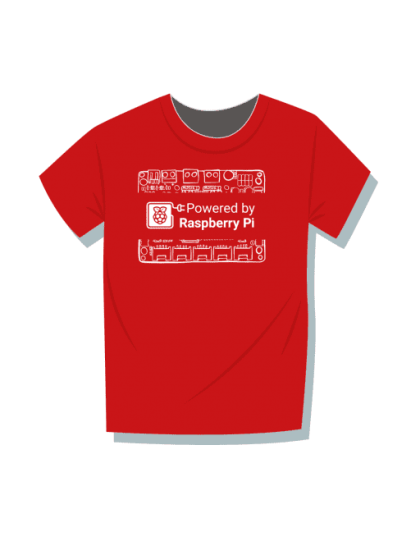 T-shirt "Powered By Raspberry Pi" XL