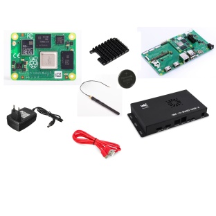Raspberry Pi Compute Module 4 IO Board kit, with CM4 1GB 32GB EMMC and wifi