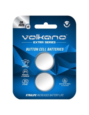 Volkano Extra series CR2025 Pack of 2 Batteries