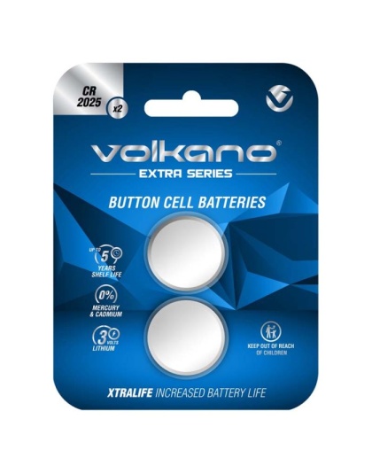 Volkano Extra series CR2025 Pack of 2 Batteries