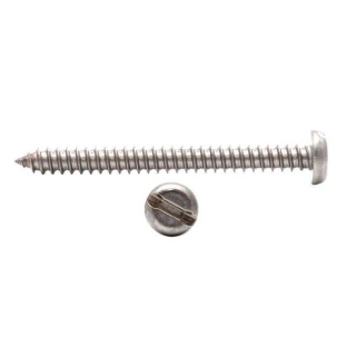 SLOTTED PAN HEAD SELF TAPPING SCREWS DIN 7971, STAINLESS STEEL, GRADE 18/8 - (A2) 304, M2.9x13 mm