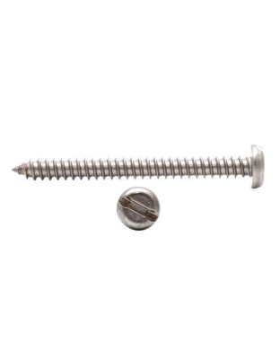 SLOTTED PAN HEAD SELF TAPPING SCREWS DIN 7971, STAINLESS STEEL, GRADE 18/8 - (A2) 304, M2.9x13 mm