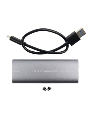 USB 3.1 to M.2 Dual Protocol (NVMe/NGFF) B+M Key with USB-C Cable