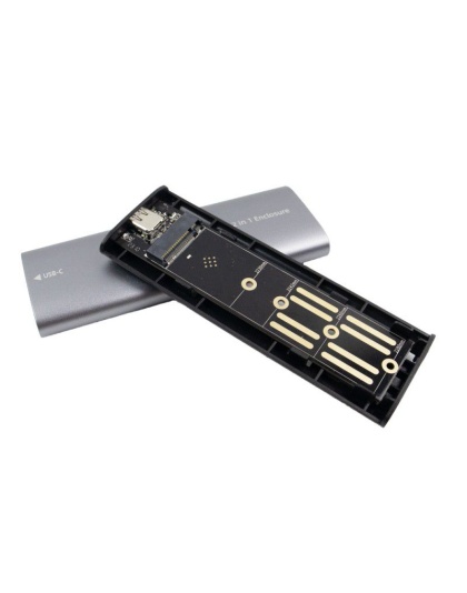 USB 3.1 to M.2 Dual Protocol (NVMe/NGFF) B+M Key with USB-C Cable