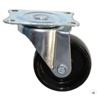 25mm Castor Wheel Swivel Plate For Robot Chassis Black