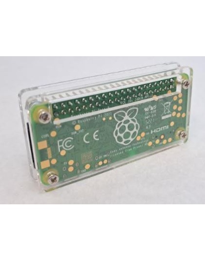 Clear Acrylic Case With Heatsink For Raspberry Pi Zero and Zero 2 - Clear
