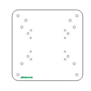 RPi 3/4/5/Zero/Modular/HighPi Acrylic VESA bracket 75/100mm