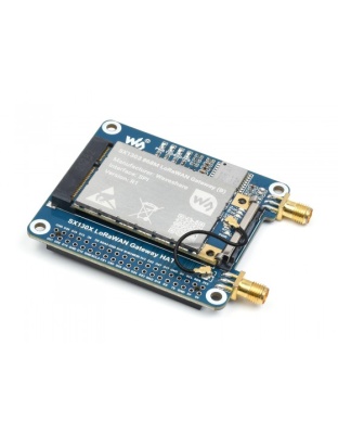SX1303 868M LoRaWAN Gateway HAT for Raspberry Pi, Standard Mini-PCIe Socket, Long range Transmission, GNSS Module