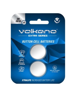 Volkano Extra series CR2016 Pack of 2 Batteries