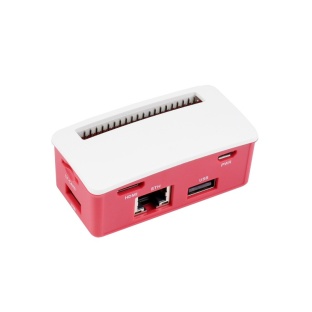 Ethernet / USB HUB HAT (B) for Raspberry Pi Series, 1x RJ45, 3x USB 2.0 (with case)