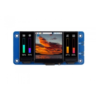 Triple LCD HAT Onboard 1.3inch IPS LCD Main Screen and Dual 0.96inch IPS LCD Secondary Screens