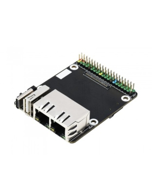 Mini Dual Gigabit Ethernet Base Board Designed for Raspberry Pi Compute Module 4