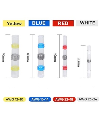 10 Yellow Heat Shrink Solder Sleeve Insulated Electrical Splice Waterproof Wire Connectors AWG12-10(2.0 -2.5 mm²)