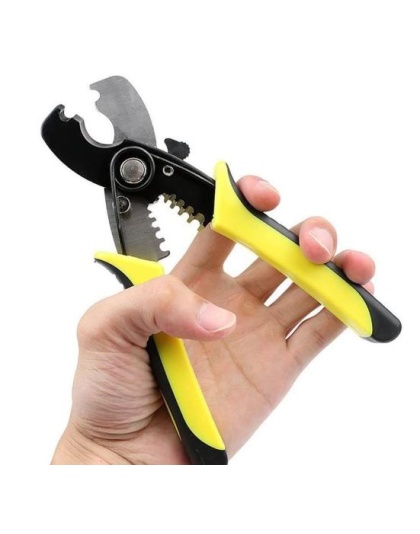 180mm (14mm2) Cable Cutter and Stripping Tool with Non-Slip Handle
