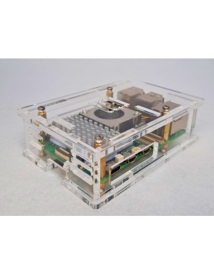 Clear Acrylic Raspberry Pi 5 Case(A), Fully closed case, Supports the Official Active Cooler 