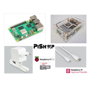 Raspberry Pi5 1GB full acrylic case(A) kit including active cooler