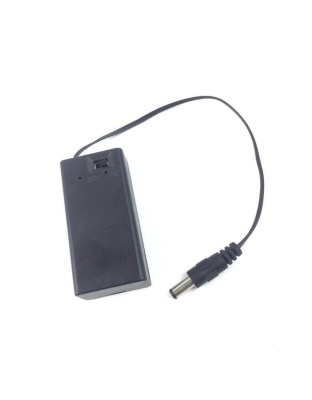 9V Battery Holder With Switch+Cover+DC Jack