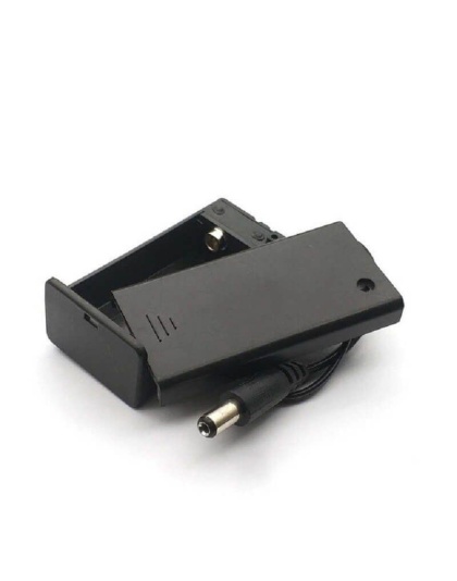 9V Battery Holder With Switch+Cover+DC Jack