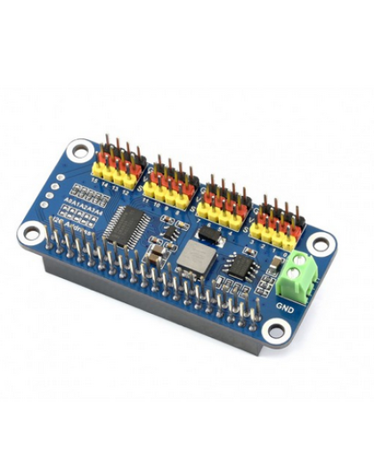 Servo Driver HAT for Raspberry Pi, 16-Channel, 12-bit, I2C