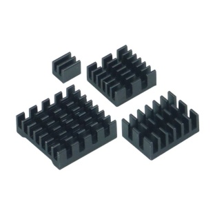 Black Raspberry Pi 5 Aluminium Heatsink Kit(4)