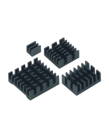 Black Raspberry Pi 5 Aluminium Heatsink Kit(4)