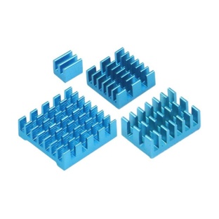 Blue Raspberry Pi 5 Aluminium Heatsink Kit(4)