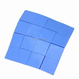 16PCS Blue Thermal Heatsink Conductive Silicone Pad 25x25x2mm